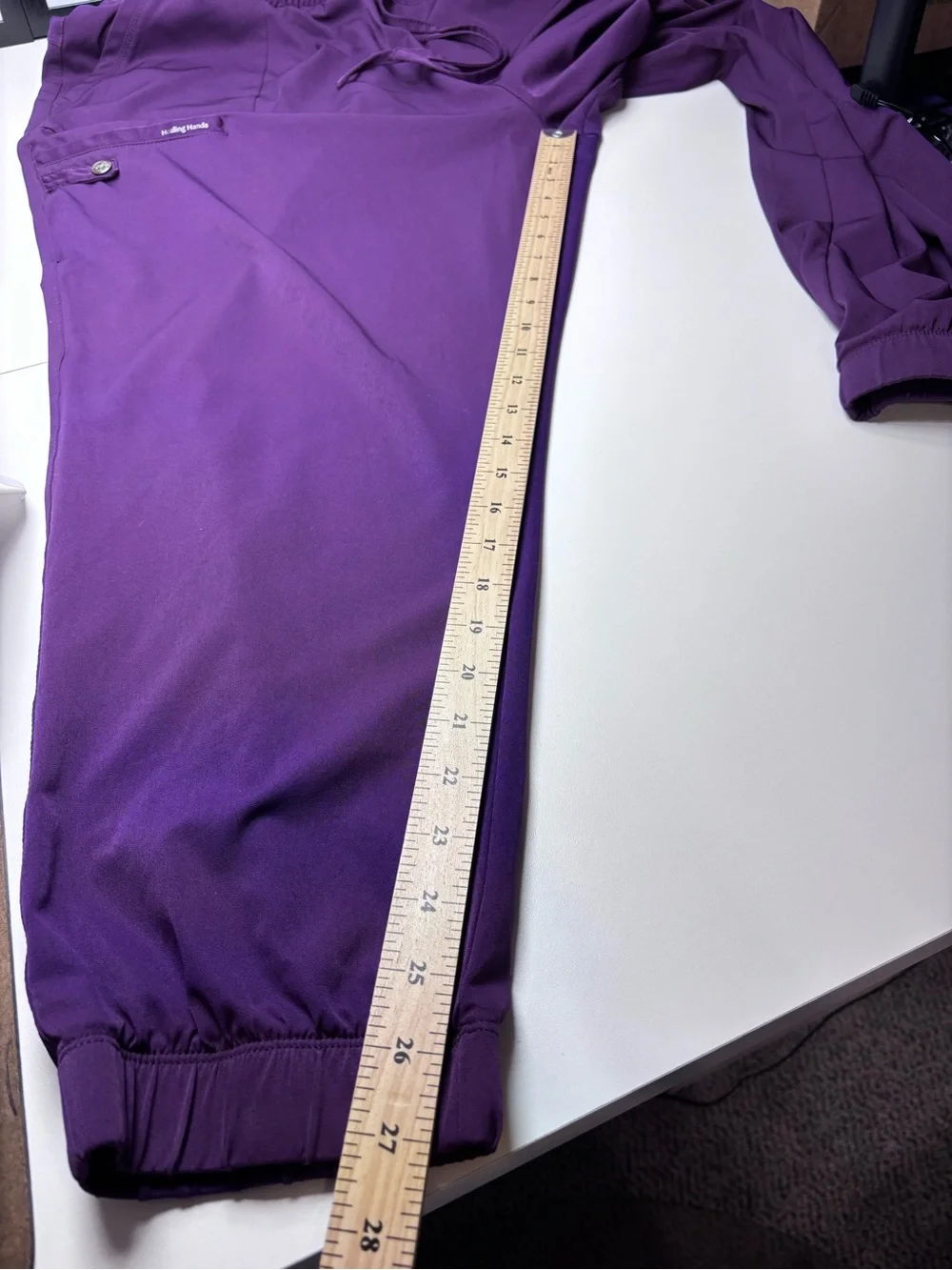 Healing Hands HH Works Women’s Renee Jogger Purple Scrub Pants EUC Size 2X